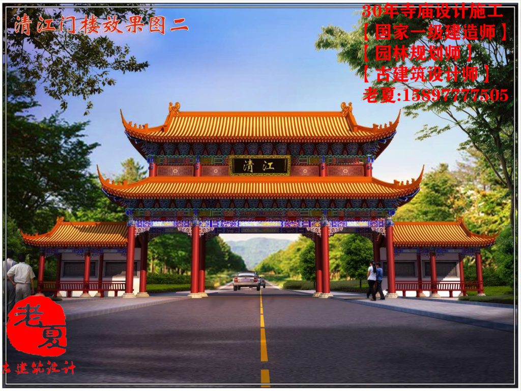 仿古牌坊设计，仿古牌楼，仿古门楼大门设计图纸